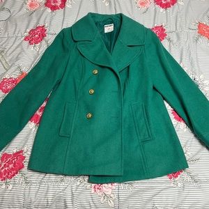 Women’s Green Old Navy Pea Coat Size L